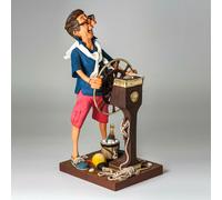 Statuina gita in barca Lupo di Mare Forchino caricatura Il Capitano statuetta