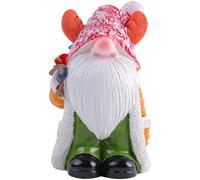 Statuina Gnomo in Resina per Decorazione Natalizia Scrivania ed Espositore Scaff