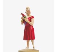 Statuina HERGE TINTINTIN Castafiore con pappagallo in resina 12 cm