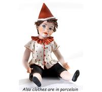 Statuina in porcellana Capodimonte figurina di fiaba Pinocchio statuetta nuova a