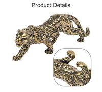 Statuina leopardo da tavolo in ottone stile vintage decorazione simbolo di fortu