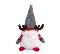Statuina Natale Babbo Natale e Rodolfo Gnomo Decorazione Accento Festivo