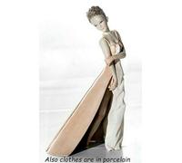 Statuina Porcellana Capodimonte statuetta di donna figura abito lungo moderno