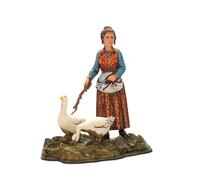 Statuina Presepe Mestieri Donna con Oca 10 cm Moranduzzo