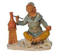 Statuina presepePASTORE CHE DIPINGE VASO (161) 12cm Tipo Legno Fontanini