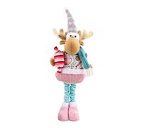 Statuina Pupazzo di Neve Babbo Natale Elasticizzata Ornamento per Decorazione Ca