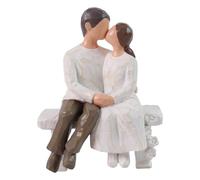 Statuina romantica di coppia innamorata, 15,2 cm, dipinta a mano, scultura di coppia dolce che ama insieme, scultura per ricordare un bel momento, ottimo regalo per San Valentino, anniversario,