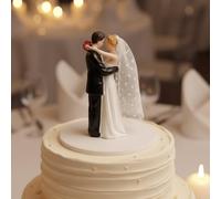 Statuina Sposi per Torta Stile Romantico Cake Topper Nuziale Design Elegante