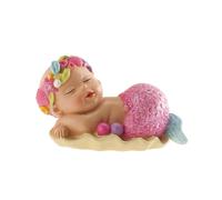 Statuina Topper per Torta in Poliresina Bimba Sirenetta per Battesimo Nascita, 1