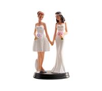 Statuina Topper per Torta Matrimonio Arcobaleno Gay Omosessuale Coppia Donne