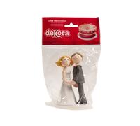 Statuina Topper per Torta Sposi Mano nella Mano in Argilla