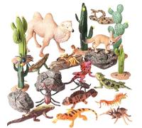 Statuine animali del deserto 24 Pezzi Piante Artigianato Playset