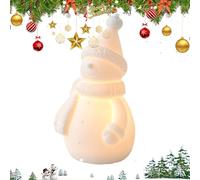 Statuine Illuminate Di Pupazzo Di Neve Natalizio,Decorazioni Natalizie In Ceramica A Forma Di Pupazzo Di Neve | Decorazioni Stagionali per Ufficio Soggiorno Appartamento Festa Scuola Ringraziamento