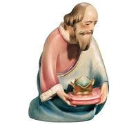 Statuine per il Presepe Leonardo Collezione Tre Re Magi Baldassarre Figura Legno