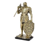 Statuine per scrivania, cavaliere medievale in resina decorativa - decorazione creativa per la casa su comodino, ingresso, balcone, camera da letto, bagno, giardino e soggiorno