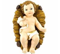 Statuine presepe Gesù bambino con culla 12cm