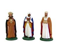 Statuine presepe grandi, Re Magi 3pz, presepe in terracotta dipinta a mano di Caltagirone