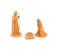 Statuine Presepe Natività 3 pezzi in terracotta di Caltagirone fatte a mano