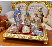 Statuine Presepe Natività Statuette Sacra Famiglia Statuetta Bue Asino 3 Magi