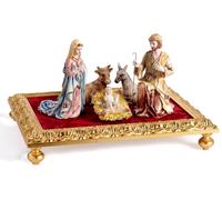 Statuine Presepe Natività Statuette Sacra Famiglia Statuetta Bue statuina Asino