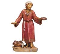 Statuine presepe Pastore con cesto di pane Categoria 12cm Fontanini (cod.120)