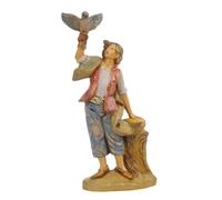 Statuine presepe Pastore con volatile Categoria 12cm Fontanini (cod.101)