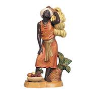 Statuine Presepe: PastoRe Mulatto con banane e frutta 19 cm Fontanini 357