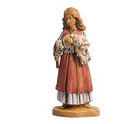 Statuine Presepe: Pastorella che fila la lana 12 cm Fontanini 273