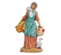 Statuine presepe Pastorella con spighe di grano e oca Categoria 12cm Fontanini (