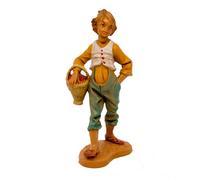 Statuine presepe Pastorello con cesto Categoria Categoria 10cm Fontanini (cod.13