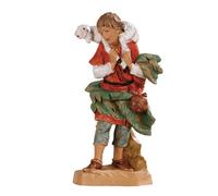 Statuine presepe Pastorello con pecora sulle spalle Categoria 12cm Fontanini (co