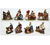 STATUINE PRESEPE PASTORI MESTIERI DA 8 PEZZI PERSONAGGI 9 CM ADDOBBO PRESEPE NAT