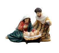 Statuine Presepe Sacra Famiglia Statue in Resina Indoor - Decorazioni per Scene - Mas Eve Holiday Decor, 12.5x7x10cm C