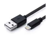 Status Adattatore USB A a 8 pin, cavo di ricarica ad alta velocità da 2 m per controller di gioco, fotocamere e dispositivi, trasferimento dati veloce, 18 W, intrecciato nero, (confezione da 1),