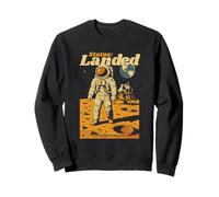 Status Landed Moon Astronauta Retro Space Art Felpa