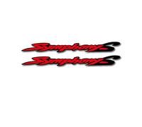 STATUZ Adesivo Logo Riflettente Moto per Sym Symphony S 50 125 150 200 Decalcomania Cerchio Serbatoio Carburante Decorativo Adatto Decorare (Color : Reflective Red)