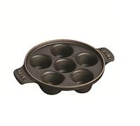 Staub Specialities Piatto per lumache, Ghisa, Nero, 14 cm