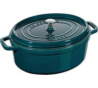 STAUB 40511-491-0 Casseruola Ovale, Ghisa, Blu La Mer, 37 cm