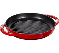 Staub 40511 - 524 - 0 - Bistecchiera Rotondo, 22 cm, Ghisa, Rosso Ciliegia