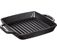 Staub 40511-728-0 Grill Pans Bistecchiera Rettangolare con Due Manici, 23 x 23 cm