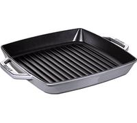 Grill Pans Bistecchiera quadrata - 33 cm, Colore grigio grafite