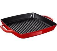 STAUB Bistecchiera in ghisa con due maniglie, Adatta per induzione, Rettangolare 28 cm, Rosso