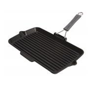 Staub Grill Pans Bistecchiera con becchi rettangolare - 34 cm, nero