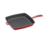 Staub Padella quadrata in ghisa, 30,5 cm, colore: ciliegia, Made in France
