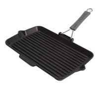 Staub Grill Pans Bistecchiera con becchi rettangolare - 34 cm, nero