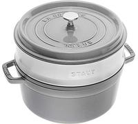Cocotte Grigia con Cestello a Vapore Rotonda Staub