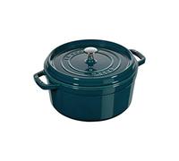 STAUB Casseruola/Cocotte in ghisa, Tonda 26 cm, 5 litri, Blu (La Mer)