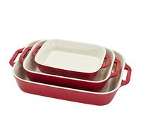 STAUB Ceramics Set di Piatti da Forno in Ceramica, Ciliegia