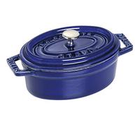 STAUB Cocotte Casseruola Ovale, Ghisa, Blu Scuro, 11 cm
