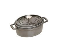 STAUB Cocotte Casseruola Ovale, Ghisa, Grigio Grafite, 15 cm